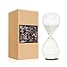 SWISSELITE Hourglass Sand Timers, Hourglass Sand Clock Inspired Glass for Home, Desk, Office Decor (8Inch-30Mins Lucent White)