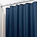 iDesign Fabric Shower Curtain, Mildew-Resistant Bath Curtain for Master Bathroom, Kid's Bathroom, Guest Bathroom, 72 x 72 Inches, Navy