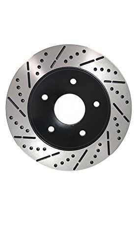 [Front Drill&Slot Brake Rotors Ceramic Pads] Fit 93-95 Subaru Impreza FWD No-ABS