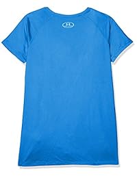 Under Armour camiseta de manga corta con logo grande y sólido para niñas