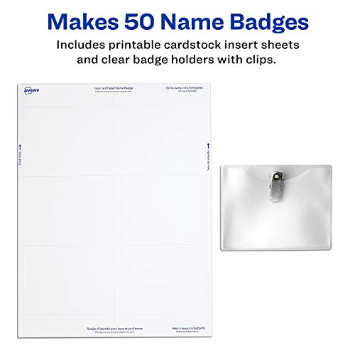 Avery 3" x 4" Name Badges with Clips - Image 3