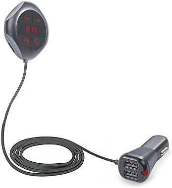 Bluetooth FM Transmitter, Uniwit Car MP3 Player Bluetooth Handsfree Car Kit Wireless Radio Adapter with TF Slot Dual USB Charger Aux Input Magnetic Mount for iPhone IOS Android Phones