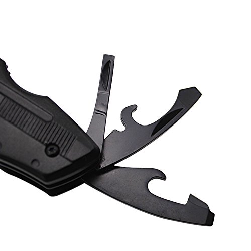 GETUHAND Multitool Knife 8-in-1 Multi Purpose Tools with Folding Knife Plier,Sheath and Bit Set Kit in Durable Black Oxide Stainless Steel for Hiker, Hunter, Solid Reliable Multi Tool Pocket Knife