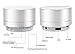 Elemusi Bluetooth Speaker,Portable Stereo Outdoor Speaker,Mini Wireless Speaker with HD Audio and Enhanced Bass, Built-in-Mic Speakerphone, FM Radio and TF Card Play Music (Silver)