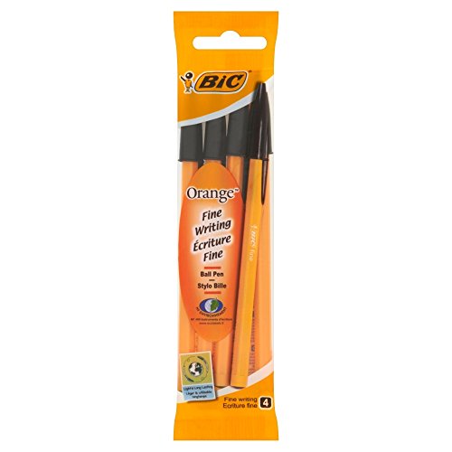 Ручка шар BIC Orange черн.4шт блист. (3086121601224)