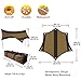 BaiYouDa Beach Tent Tarp 18x18 ft 5-8 Person Lightweight Shelter Sun Shade Awning Canopy with Tarp Poles, Ripstop Portable Waterproof Sun-Proof for Camping Hiking Fishing Picnic(Brown)