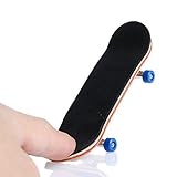 Wooden Finger Skateboard Complete Mini Fingerboard with Soft Pad and Bearing Wheels, Maple Finger Board Need to Assemble, Finger Toy for Kids