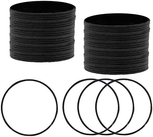 Sciolto ヘアゴム 黒 細い 2mm 100本セット 大人 こども おしゃれ 髪ゴム 髪留め 結び目無しタイプ