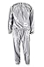 Sauna Suit - SODIAL(R) Heavy Duty Fitness Weight Loss Sweat Sauna Suit Exercise Gym Anti-Rip Silver L