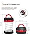 JEFAL 6 Pack Portable Mini Camping Lantern with LED Flashlights 2 in 1, 3-Lighting-Modes Survival Tool for Hiking, Camping, Emergency, Hurricane, Power Outage - Collapsible Mini Size - Battery Powered