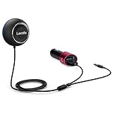 LEMFO BT4808 Bluetooth 4.0 Hands-Free Car Kit Wireless Talking & Music Streaming Receiver with Dual Port USB Car Charger for Cars with 3.5mm Aux Input Jack Built-in Mic