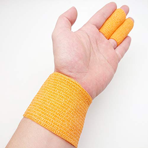 Self-Adhesive Cohesive Wrap Bandage Tape by MANSHU, Self-Adhesive Bandage Rolls,Elastic Non-Woven, FDA Approved, 12 Rolls, Assorted Colors (2Inches x 5Yards) - Thumbnail 5
