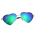 FUNOC Retro Metal Frame Heart Shaped Shape Gradient Sunglasses Eyewear