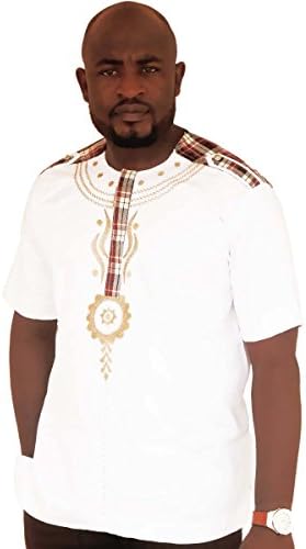 Pafric Designs African Wear Top for Men - Best Traditional Print Clothes For All Occasion - Made From High Quality Polished Cotton - Love It Or Your Money Back (Pafric 18)