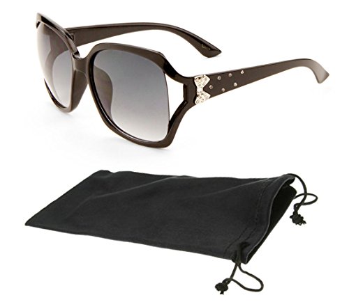 Designer Vintage Butterfly Cut-off Style With Rhinestone Bow Women Sunglasses Eyewear