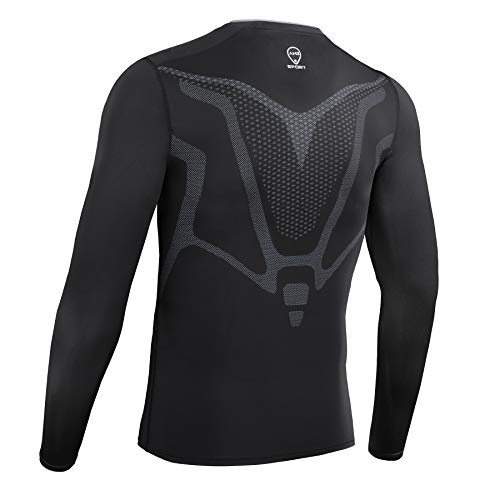 AMZSPORT Heren Sport Compressie Shirt Lange Mouw Koel Droog - Image 3