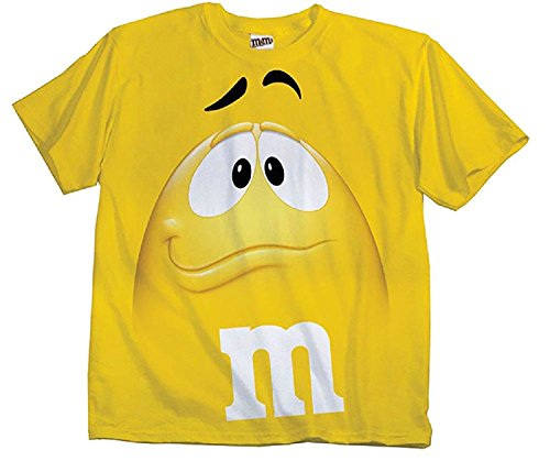 M&M M&M's Candy Silly Character Face T-Shirt (XXX-Large, Yellow)