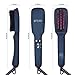 Hair Straightener Brush Ionic IEFEVIVI 2-in-1 Enhanced Straightening Brush Anti-Scald Feature Auto Temperature Lock and Auto-Off Function MCH Fast Heating Brush Straightener for Women Ceramic Blue