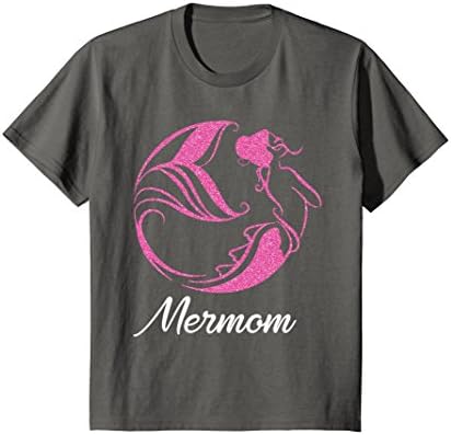 Kids Mermom Shirt-Mermama Shirt-Mama Mermaid T-Shirt 10 Asphalt