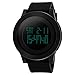 Dayllon Men's 50M Waterproof Black Silicone Strap Digital Multifunction Military Quartz Wirst Watch LED Back Light Casual Simple Design Sport Watches #Kdyl-43