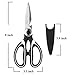 Kitchen Shears, M MH ZONE Premium Heavy Duty Multifunction Ultra Sharp Utility Kitchen Scissors with Sharp Blade Cover, Perfect Fathers Day Gifts (Black&White)