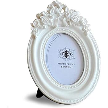 Giftgarden 2.5x3.5 Oval Picture Frame White Frames Wedding Gifts, Valentines Gifts, Love Gifts, Mother Gifts for 2.5 by 3.5 Inch Photo Display
