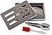Andes Broos Smoker Box for Charcoal or Gas BBQ Grills – Use Wood Chips or Pellets for Smoking Meat – Large, Portable and Thicker Stainless Steel – Complete Set w/Barbecue Accessories Brush and Tongs