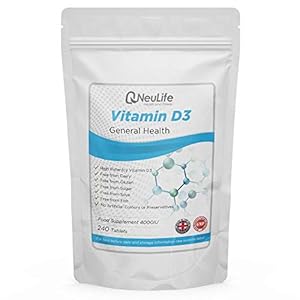 Vitamin D3 4000IU x 240 Tablets | High Strength, High Absorbtion Cholecalciferol | Supports Immune Function | Neulife…