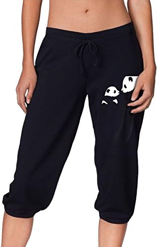 WEP8LF Mother Panda and Her Baby Women's Workout Knee Pants For Jogging Training Trousers