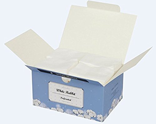 image for [White Rabbit] Premium Cotton Pad (Plain Type 200pcs + Perforated Type
