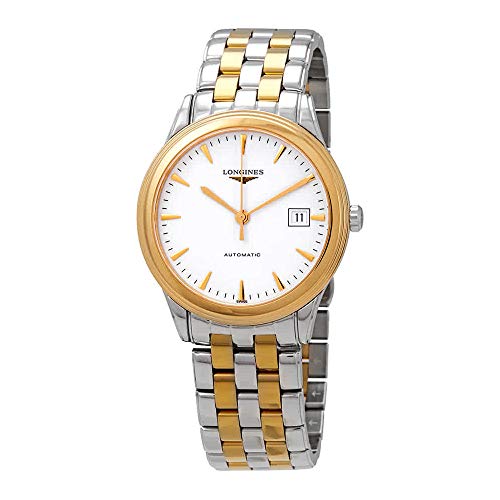Longines Flagship White Matte Dial Automatic Men's Two Tone Watch L49743227