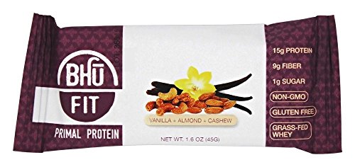 BHU FIT Primal Protein Bar, Vanilla/Almond/Cashew, 12 Count