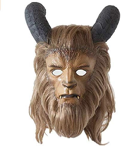 Amazon 美女と野獣の仮面 フルフェイス獣の仮面豪華なウィッグの小道具が付いている大人の衣装 コスプレ 仮装 通販