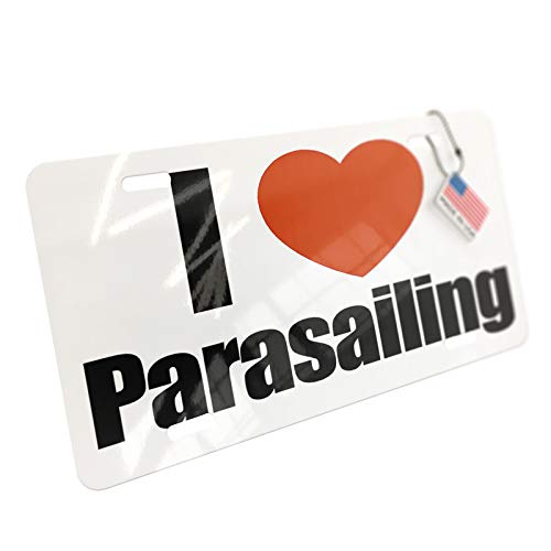 NEONBLOND I Love Parasailing Aluminum License Plate