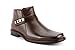 Jazame Men's Dress Boots Casual Ankle High Short Square Toe Boot for Men with Belt Buckle Design Botines para Hombre de Vestir, Chocolate, Size 11