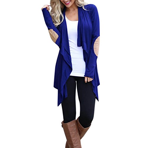 Click Here to See More Images Women Coat New Hot Sale Fashion Christmas Womens Knitted Casual Long Sleeve Tops Cardigan Jacket Outwear Plus Size by Neartime (M, Blue)