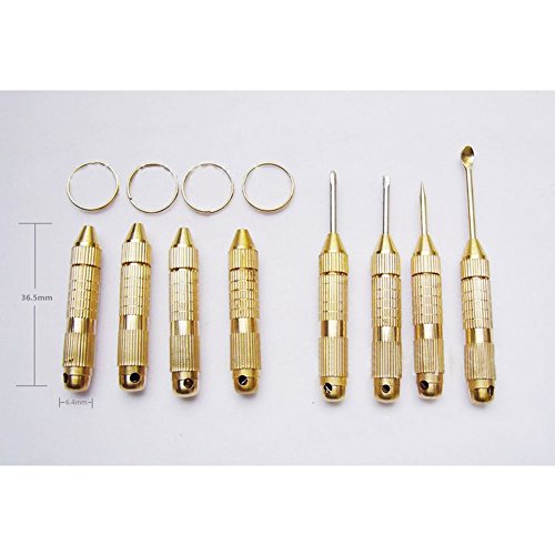 4Pcs Ear Picker, Copper Earwax Remover Ear Cleaner Stick Tool Ear Cleaner Pick Set(36.5mm*6.4mm,Gold) - Thumbnail 4