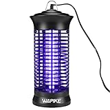 WAPIKE 2 Electric Fly Zapper, Portable Standing or Hanging Design Perfect, Black