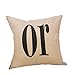 Decemter Trick or Treat Halloween Cotton Linen Decorative Pillowcases for Couch Patio Set of 4,18×18