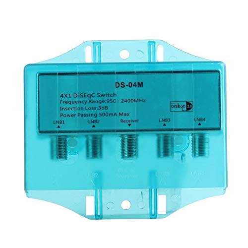 CloverUS Waterproof 4x1 DS-04M Satellite 950-2400MHz DiSEqC2.0 Switch FTA Dish Flat LNB Multiswitch for Wideband Satellite Receiver - Thumbnail 3