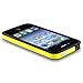 SANOXY Yellow/Black Hard Plastic Rubber Bumper Case Cover with Metal Buttons Fit For iPhone 4 4S