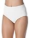 Barelythere Women's Solid Microfiber Full Brief Panty, White, 6/7
