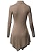 TWINTH Turtleneck Tunic Dress Long Sleeve Various Hem