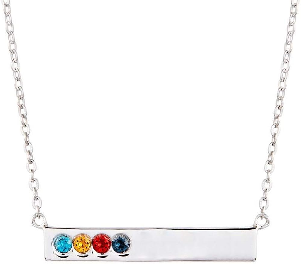 birthstone necklace 4 stones