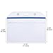 10 Pack Horizontal Extra Thick Clear ID Badge Holder Card Holder with Resealable Zip for Multiple Cards (Vinyl PVC) by Wisdompro - Blue Zip (4-3/8