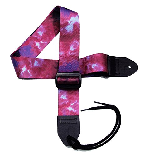 Legacystraps Purple, Amethyst, Lilac, Navy, Black 2" Tie Dye Guitar Strap TDGP #6