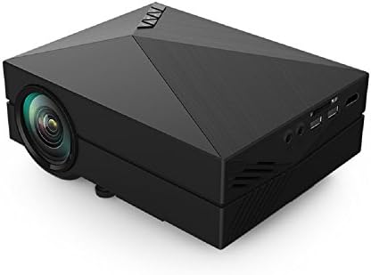 Protable Video Projector, Puronic GM60 1000 Lumens LCD 1920x1080 with Optical Keystone USB/AV/SD/HDMI/VGA Interface for Home Theater/PC/Game (Black)