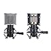 Microphone Shock Mount with Pop Filter, Mic Anti-Vibration Suspension Shock Mount Holder Clip for Diameter 46mm-53mm Microphone (Grey)
