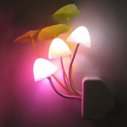 Mushroom Night Light,XINYI Plug In Sensor LED Mushroom Lamp Color Changing For Bedroom Livingroom Kids Baby Sleeping Nursery,2Pcs