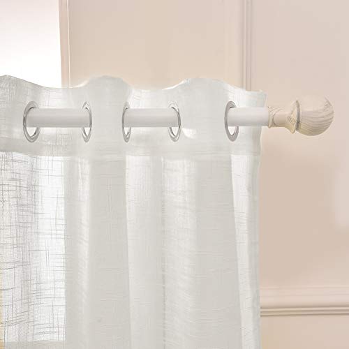 Rayzon White Sheer Curtains For Kitchen Tier Curtains Window